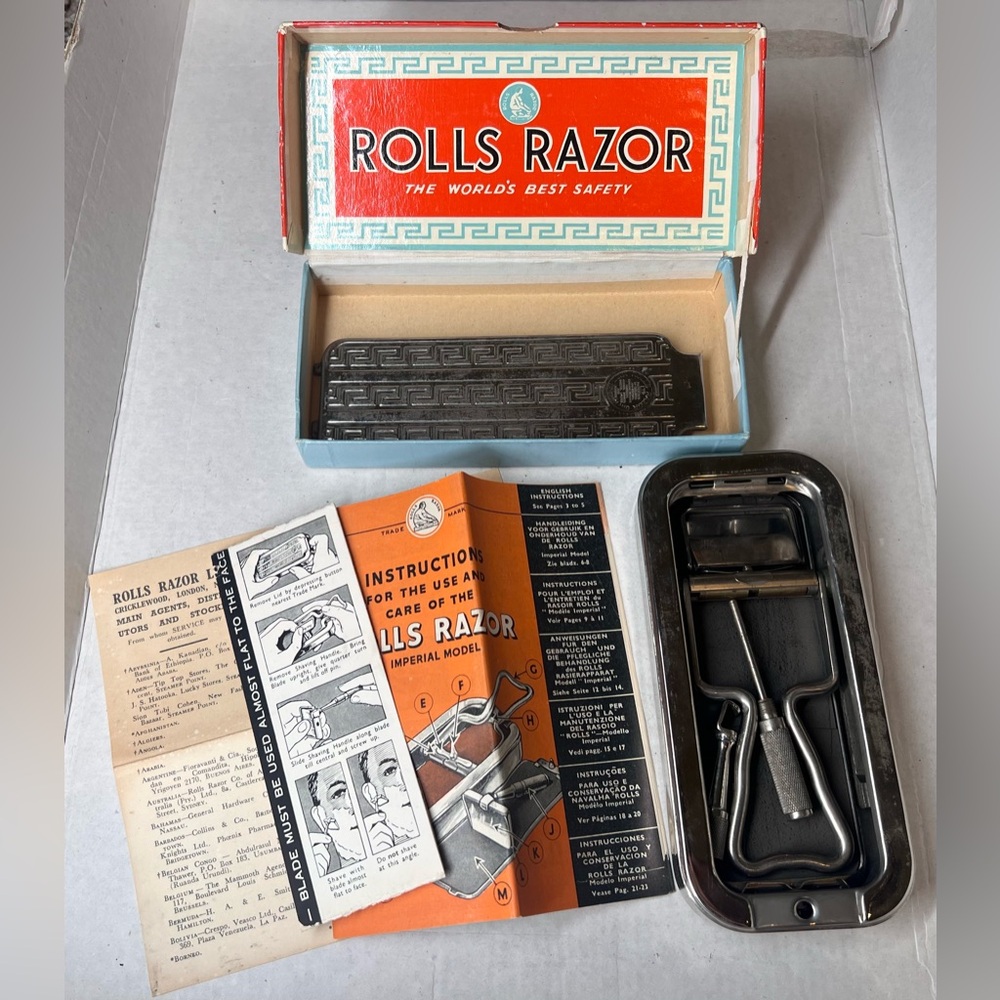 Vintage Rolls Razor Imperial No.2 Made in England with Original Box Paperwork